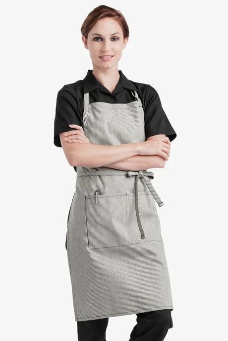 Professional Pinstripe Chef Bib Apron