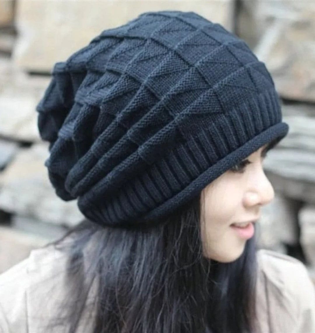 Winter Knit Visor Beanie